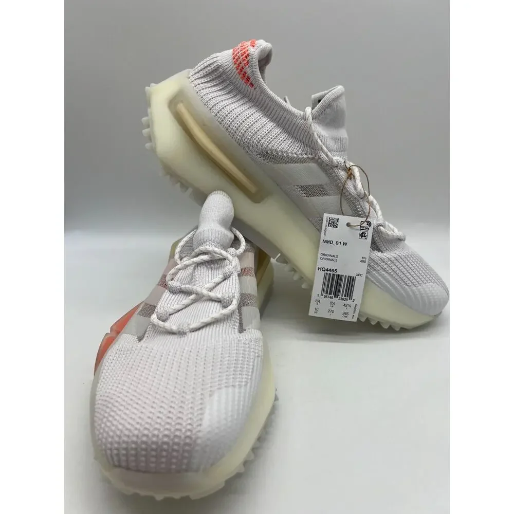 Adidas Women's NMD S1 Low Shoes Coral White HQ4465 Size 10 NWT